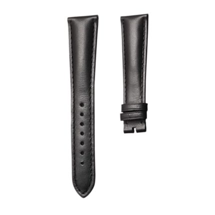 Bvlgari BvlgariBvlgari 102248 Smooth Cowhide Leather Watch Strap Black Front