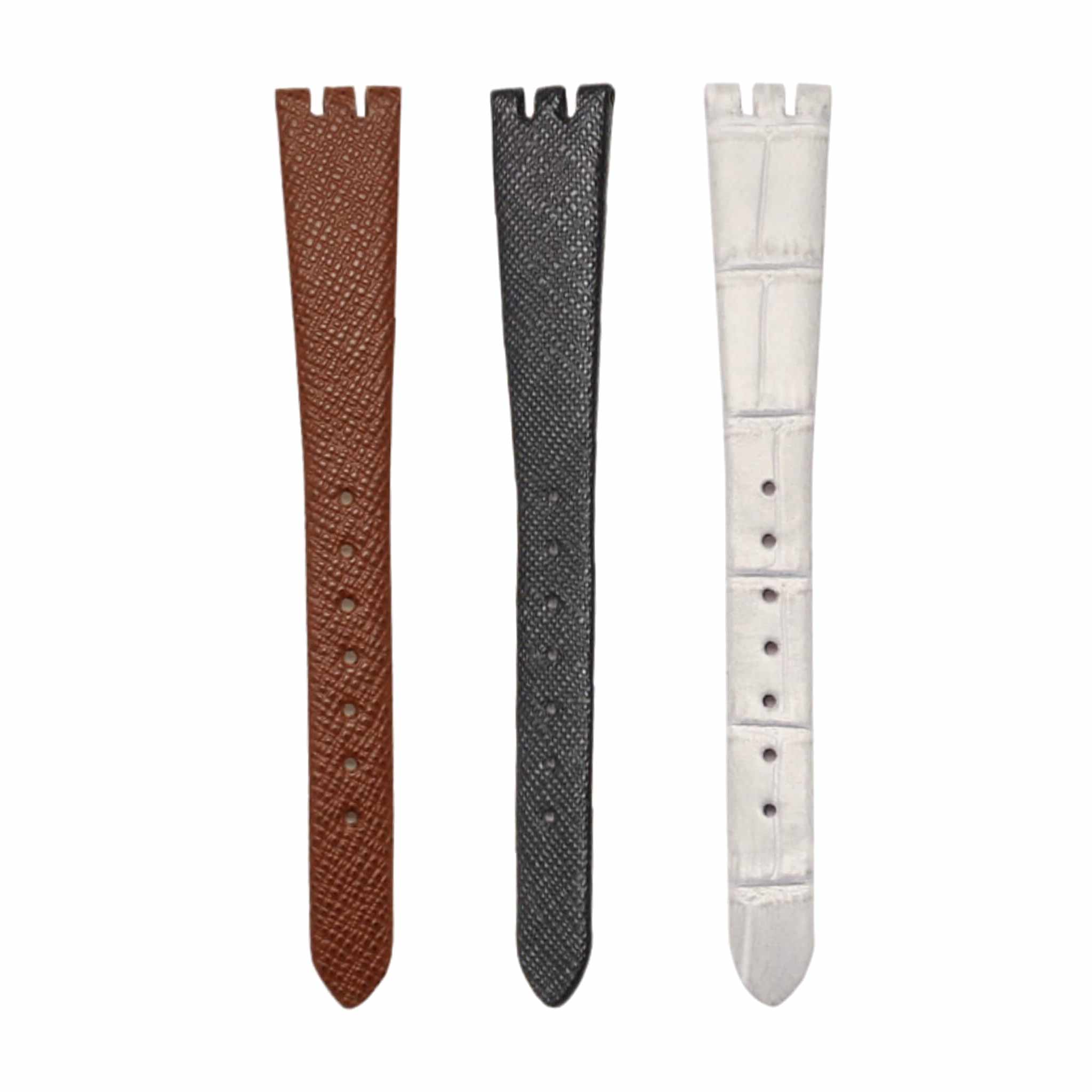 Bvlgari Bzero1 102179 Leather Watch Strap Three Color Comparison Front