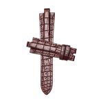 Bvlgari Diagono 102026 Alligator Leather Watch Strap Cross Display Front