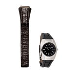 Bvlgari Ergon EG40BSLD Alligator Leather Watch Strap With Watch Display Front