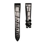 Bvlgari Lvcea 103122 Cane Grain Alligator Leather Watch Strap Black Front