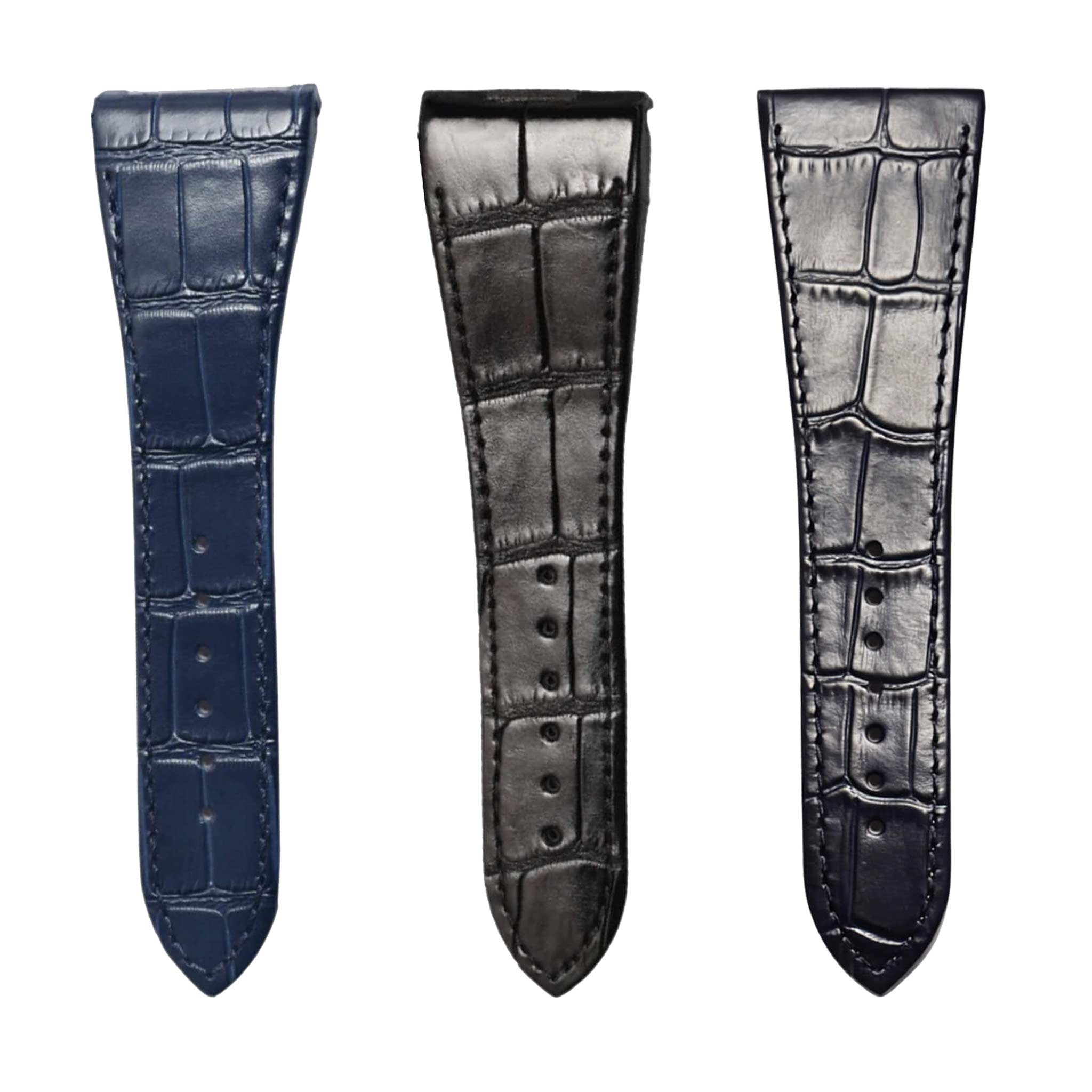 Bvlgari Octo Alligator Cowhide Leather Watch Straps Multiple Styles Display
