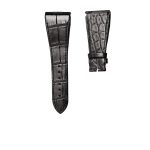 Bvlgari Octo 102121 BGO38BSLD Alligator Watch Strap Black Cane Grain Double Side