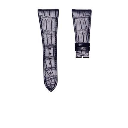 vlgari Octo 102121 BGO38BSLD Alligator Watch Strap Navy Cane Grain With Metal Tip