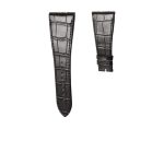 Bvlgari Octo 102121 BGO38BSLD Calf Leather Watch Strap Black Cane Grain With Metal Tip