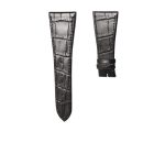 Bvlgari Octo 102121 BGO38BSLD Calf Leather Watch Strap Black Cane Grain No Metal Tip