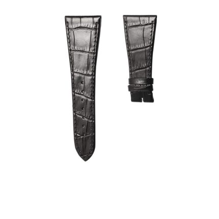 Bvlgari Octo 102121 BGO38BSLD Calf Leather Watch Strap Black Cane Grain No Metal Tip