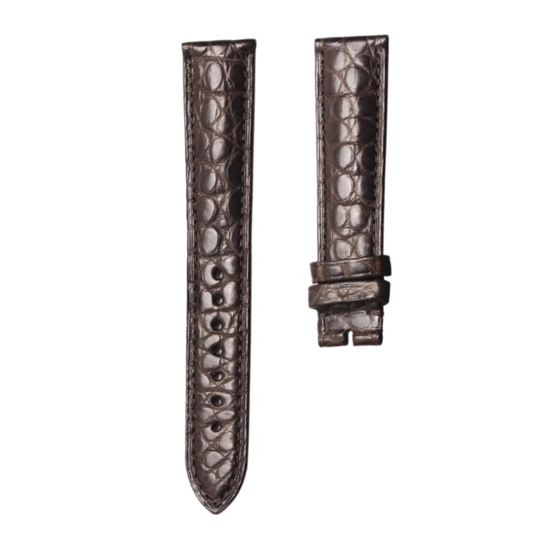 Carl F. Bucherer Adamavi 00.10305.02.26.01 Alligator Watch Strap Dark Brown Round Grain Front