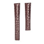 Burgundy Round Grain Alligator Deployant Watch Strap For Carl F. Bucherer Alacria 00.10703.08.16.21