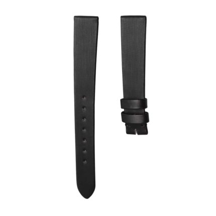 Vertical Silk Calf Black Pin Buckle Watch Strap For Carl F. Bucherer Alacria 00.10703.08.16.21