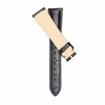 Cowhide Leather Watch Strap For Carl F. Bucherer Black Back View