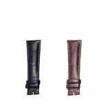 Cowhide Leather Watch Strap For Carl F. Bucherer With Black Brown Front