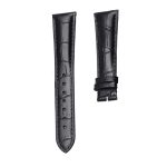 Black Cowhide Leather Watch Strap For Carl F. Bucherer