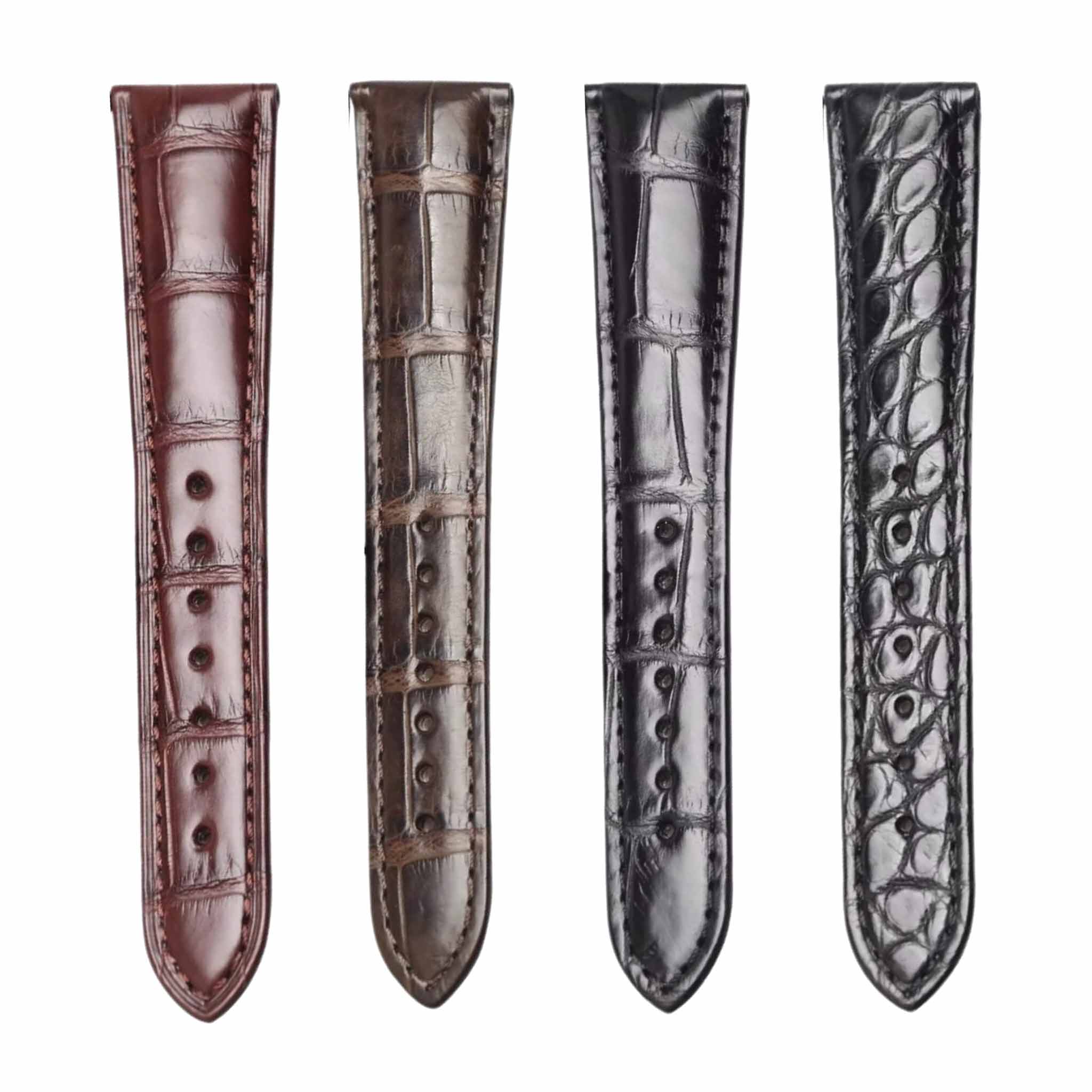 Multi Color Genuine Alligator Watch Straps For Carl F. Bucherer Manero 00.10906.03.13.01