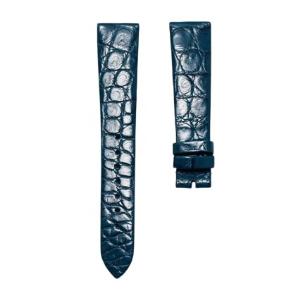 Carl F. Bucherer Manero 00.10922.08.73.11 Alligator Watch Strap Blue Round Grain Front