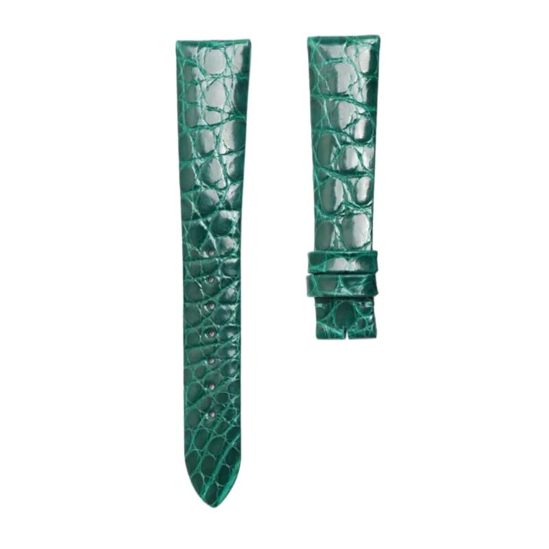 Carl F. Bucherer Manero 00.10922.08.73.11 Alligator Watch Strap Green Round Grain Front