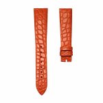 Carl F. Bucherer Manero 00.10922.08.73.11 Alligator Watch Strap Orange Round Grain Front