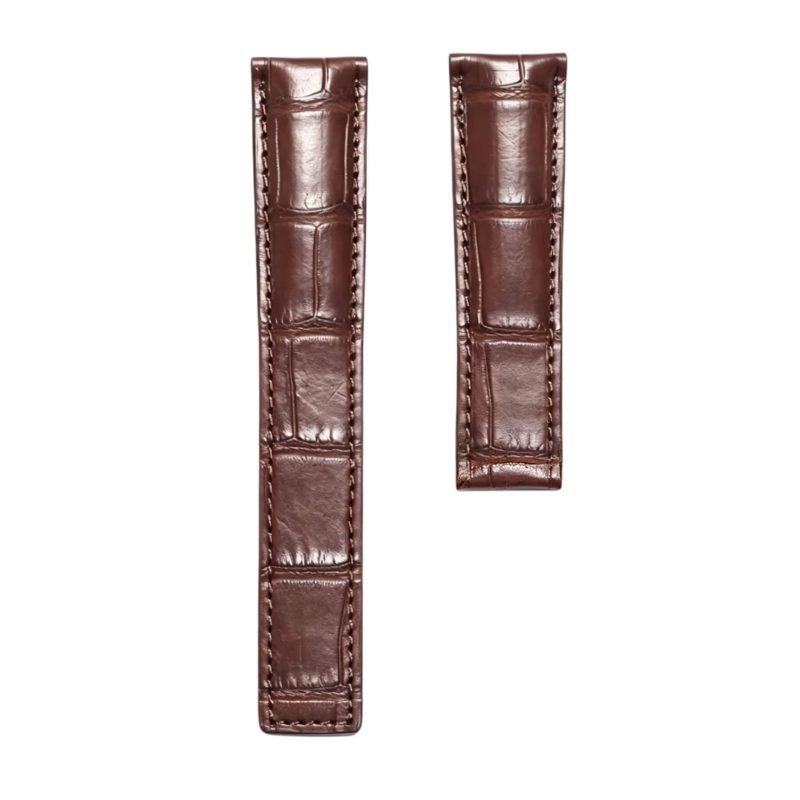 Carl F. Bucherer Patravi 00.10615.03.33.01 Alligator Watch Strap Brown With Brown Thread Fold Clasp
