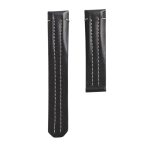 Carl F. Bucherer Patravi 00.10625.13.33.01 Calf Leather Watch Strap Black With White Stitching Deployant Clasp