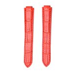 Bright Red Alligator Leather Replacement Watch Strap For Ballon Bleu W6920097 WE900351 WE902063