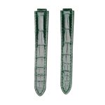 Dark Green Alligator Leather Replacement Watch Strap For Ballon Bleu W6920097 WE900351 WE902063