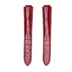 Dark Red Alligator Leather Replacement Watch Strap For Ballon Bleu W6920097 WE900351 WE902063