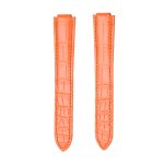 Orange Alligator Leather Replacement Watch Strap For Ballon Bleu W6920097 WE900351 WE902063