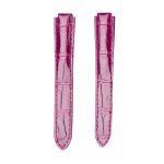 Rose Red Alligator Leather Replacement Watch Strap For Ballon Bleu W6920097 WE900351 WE902063