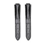 Cartier Ballon Bleu W6900651 W69016Z4 Alligator Leather Watch Strap Black Double Pointed End Front