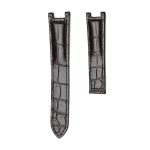 Dark Brown Alligator Leather Watch Strap Front View Without Buckle For Cartier Pasha WSPA0013 WJPA0012