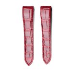 Jujube Red Alligator Leather Watch Strap Front View For Cartier Santos WSSA0010