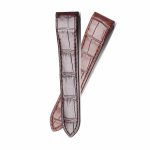 Black Alligator Leather Watch Strap Front View For Cartier Santos 100 W20106X8 W20073X8