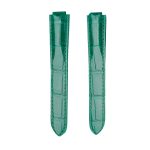 Emerald Green Genuine Circular Grain Alligator Leather Watch Strap For Cartier Ballon Bleu W6920003 W6920009