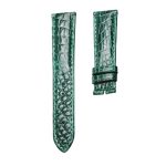 Dark Green Round Grain Genuine Alligator Leather Watch Strap For Chopard Happy Sport 278509-6001