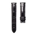 Gloss Black Cane Grain Genuine Alligator Leather Watch Strap For Chopard Happy Sport 278509-6001