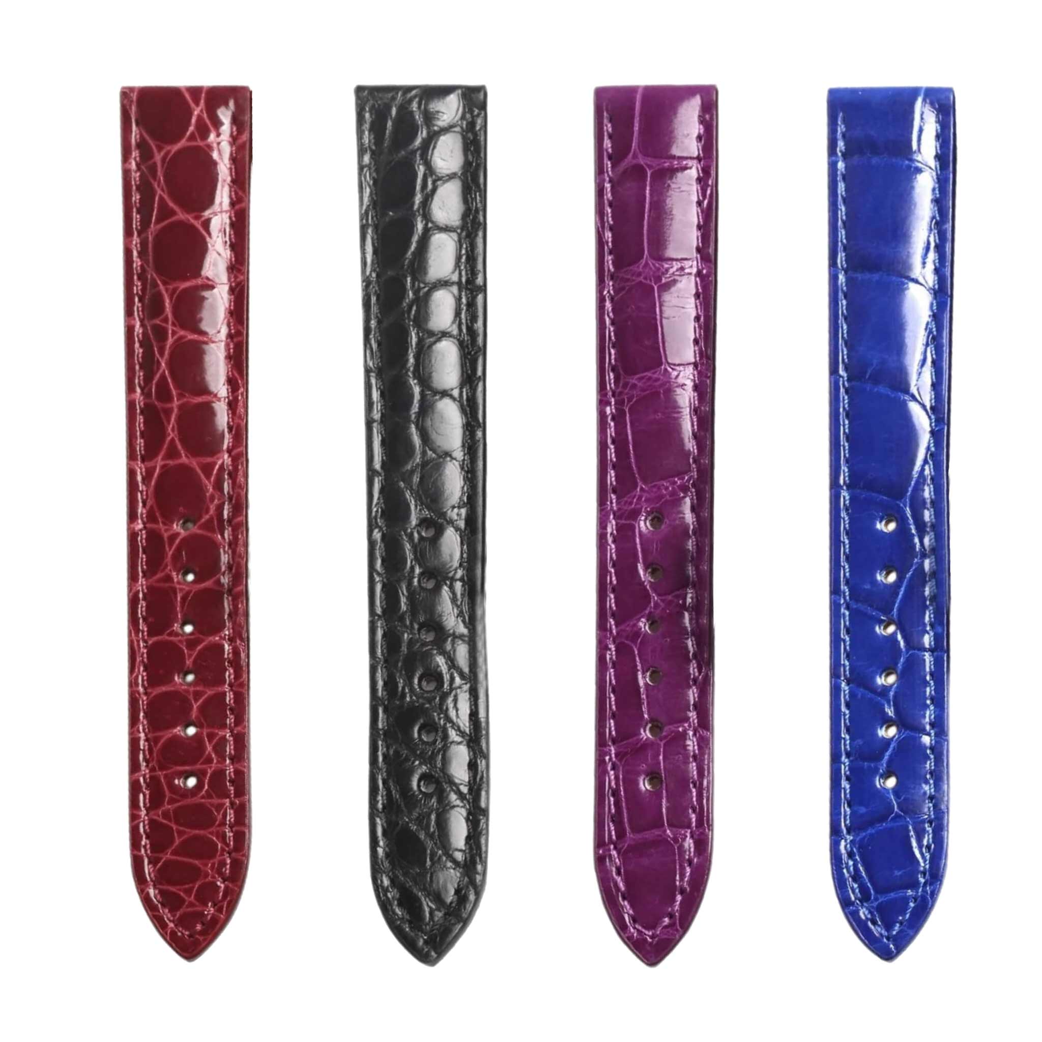 Multiple Colors Genuine Alligator Leather Watch Straps For Chopard Happy Sport 278509-6001