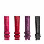 Alligator Leather Watch Strap Four Color Options Front View For Chopard Happy Sport 278602