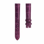 Fuchsia Alligator Leather Watch Strap Front View For Chopard Happy Sport 278602