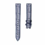 Dark Blue Alligator Leather Watch Strap Front View For Chopard Happy Sport 278608 278582