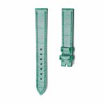 Green Alligator Leather Watch Strap Front View For Chopard Happy Sport 278608 278582