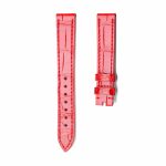 Red Alligator Leather Watch Strap Front View For Chopard Happy Sport 278608 278582