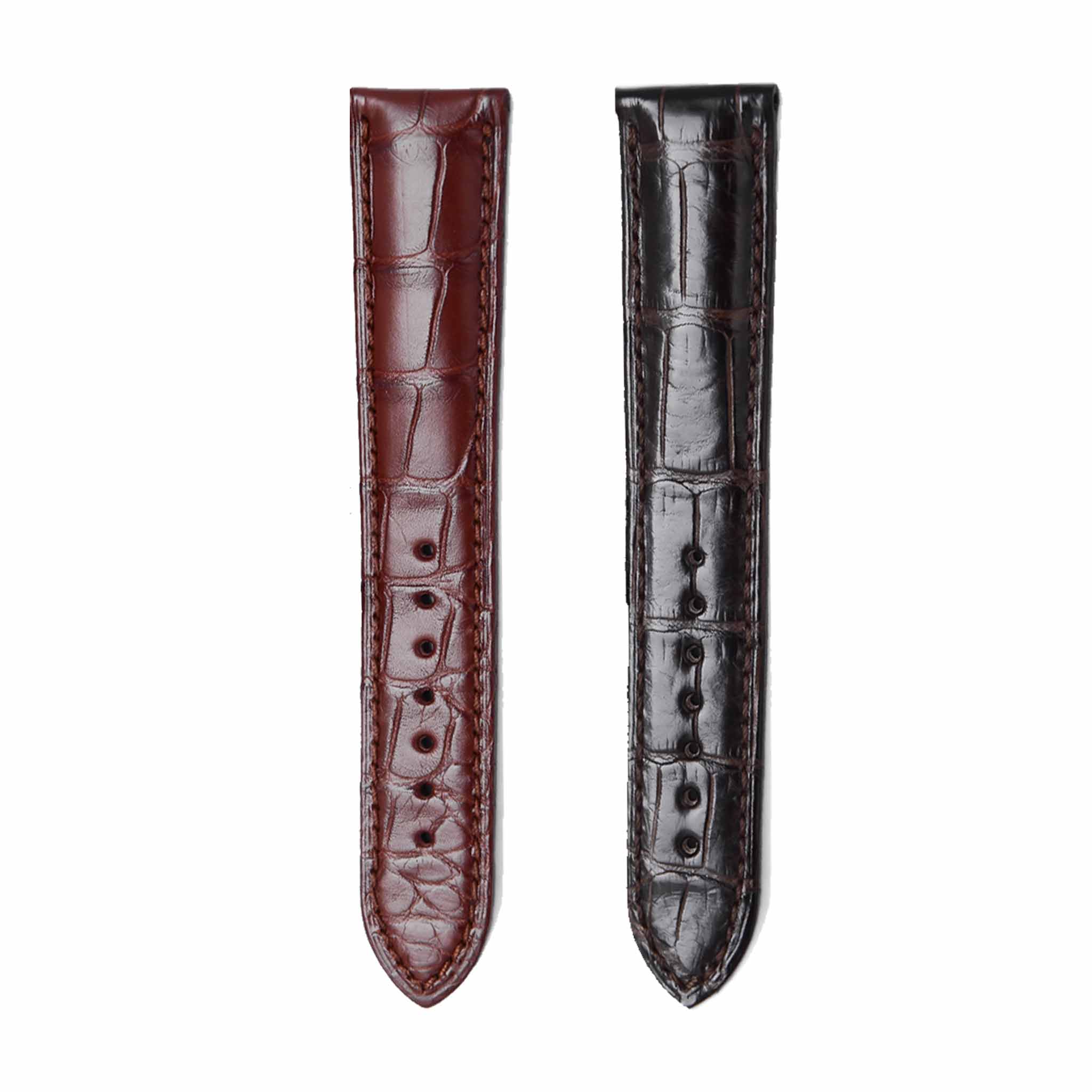 Chopard L.U.C 161888-1003 Alligator Leather Watch Strap Black Brown Compare