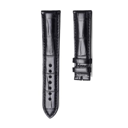 Chopard L.U.C 161888-1003 Alligator Leather Watch Strap Black Front