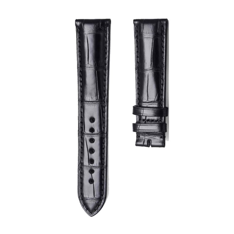 Chopard L.U.C 161888-1003 Alligator Leather Watch Strap Black Front