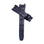 Cane Grain Calf Leather Watch Strap Dark Blue For Christian Dior Bagheera 46-153 Vintage Watch