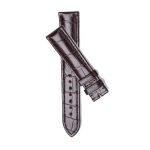 Cross View Brown Glossy Alligator Leather Watch Strap With LeatherFor Golden Bridge Watch