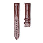 Brown Glossy Alligator Leather Watch Strap With Leather For Golden Bridge Watch