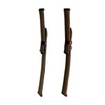 Side View Brown Glossy Alligator Leather Watch Strap With Leather For Golden Bridge Watch