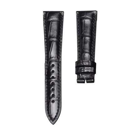 Alligator Leather Watch Strap Black 18*16mm For Franck Muller Double Mystery 5850 SC D