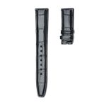 IWC Portofino IW356501 IW371605 Alligator Leather Watch Strap Black Straight Deployant Buckle Front